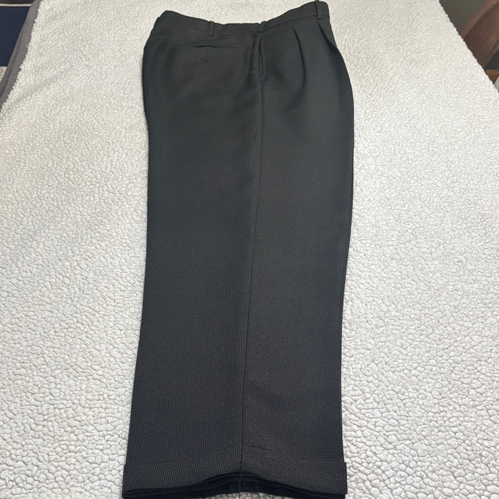 EUC - Y2K Geoffrey Beene Dark Green and Black Classic Dress Trousers, Cuffed